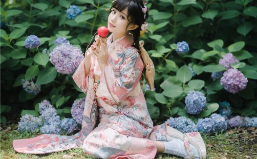 花柒Hana森森仙短款灵梦,独角兽的清凉阅读时光